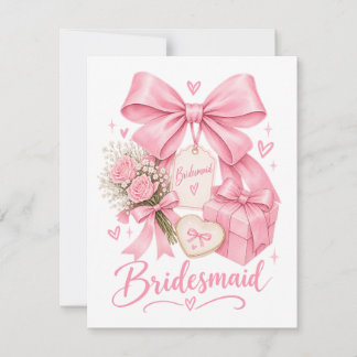 Romantisch bruidsmeisje cadeau, grafische tees voo kaart