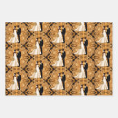 Romantisch bruidspaar in de liefde inpakpapier vel (Voorkant 3)