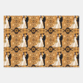 Romantisch bruidspaar in de liefde inpakpapier vel (Voorkant 2)