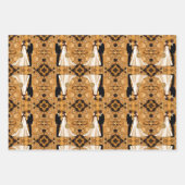 Romantisch bruidspaar in de liefde inpakpapier vel (Voorkant)