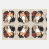 Romantisch bruidspaar in de liefde inpakpapier vel (Voorkant)