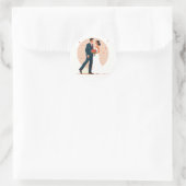 Romantisch bruidspaar Sticker (Tas)