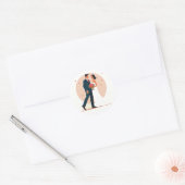 Romantisch bruidspaar Sticker (Envelop)