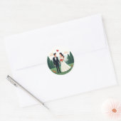 Romantisch bruidspaar Sticker (Envelop)