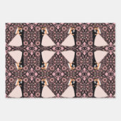 Romantisch bruidspaar verliefd op roze inpakpapier vel (Voorkant)