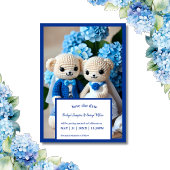 romantisch bruiloft gehaakte paar veilig de datum 