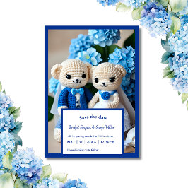 romantisch bruiloft gehaakte paar veilig de datum