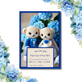 romantisch bruiloft gehaakte paar veilig de datum