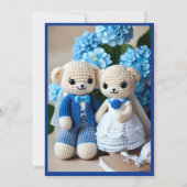 romantisch bruiloft gehaakte paar veilig de datum (Achterkant)