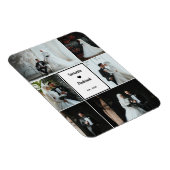 Romantisch bruiloftsgeheugen - 6 aangepaste foto's magneet (Rechterzijde)