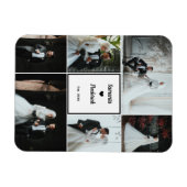 Romantisch bruiloftsgeheugen - 6 aangepaste foto's magneet (Horizontaal)