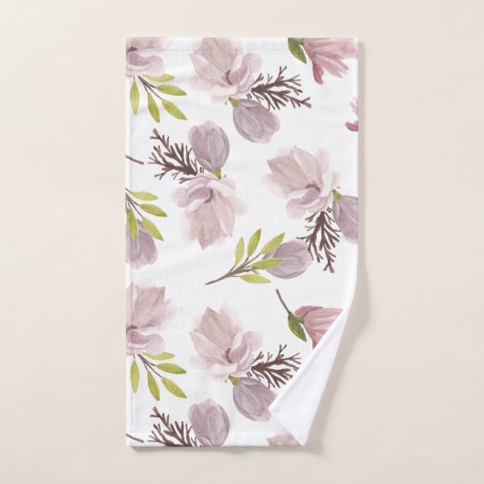 Romantisch cadeau voor haar waterverf bloempatroon bad handdoek (Handdoek)