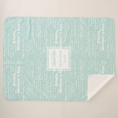 Romantisch cadeau voor mama zachte groene script d sherpa deken (Voorkant (horizontaal))