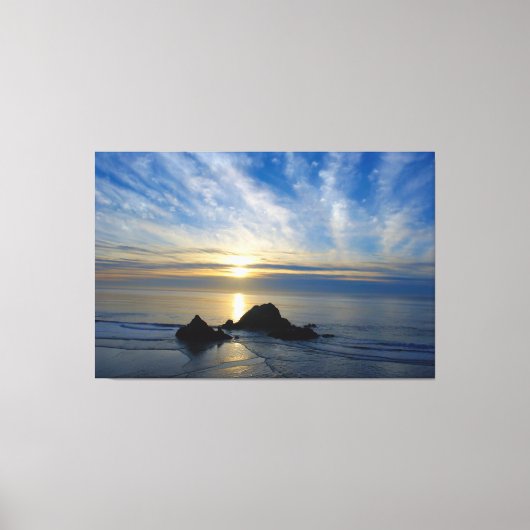 Romantisch Californië zonsondergang - omwikkeld ca Canvas Afdruk (Voorkant)