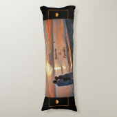 Romantisch Caribisch Paar Zonsondergang Personalis Lichaamskussen (Voorkant Verticaal)