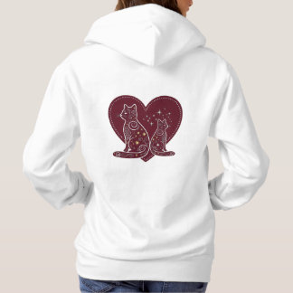 Romantisch Cat Heart Design Hoodie