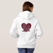 Romantisch Cat Heart Design Hoodie (Achterkant volledig)