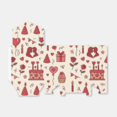 Romantisch Celebratie Doodle Patroon Bedankdoosjes (Uitgevouwen)