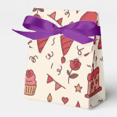 Romantisch Celebratie Doodle Patroon Bedankdoosjes (Voorkant Zijde)