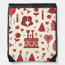 Romantisch Celebratie Doodle Patroon