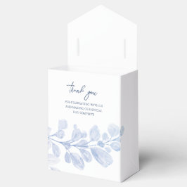 Romantisch Chic Classic Blauw Bloemen Favoriet Doz Bedankdoosjes