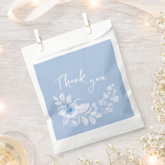 Romantisch Chic Classic Blauw Bloemen Favoriet Tas Bedankzakje (Geknipt)