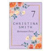 Romantisch Chic Floral Waterverf Pensioen Party Kaart (Voorkant)