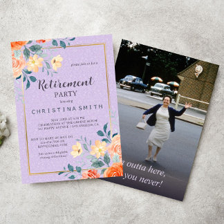 Romantisch Chic Floral Waterverf Pensioen Party Kaart