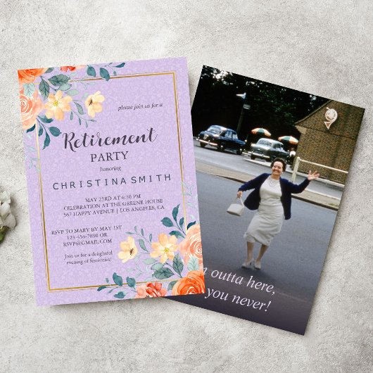 Romantisch Chic Floral Waterverf Pensioen Party Kaart