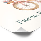  romantisch chic meisje op de fiets foto afdruk (Hoek)