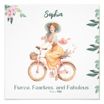  romantisch chic meisje op de fiets