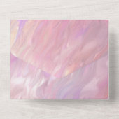 Romantisch Chic Pearl Pink All In One Uitnodiging (Achterkant)