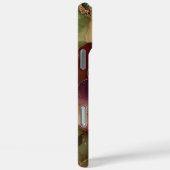 Romantisch Chic Roos Rode Bourgogne Gouden Bloemen Case-Mate iPhone Case (Achterkant / Rechts)