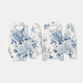 Romantisch Chique Antiek Stoffig Blauw Rozen Bedankdoosjes (Uitgevouwen)