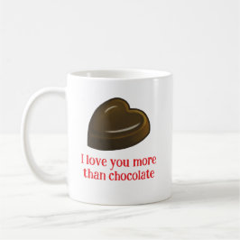 Romantisch chocoladehart koffiemok