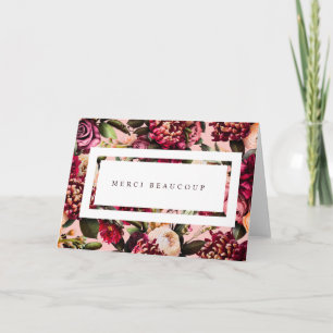 Romantisch Chrysanthemum op Ragfijn Roze Bedankkaart