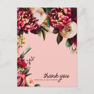 Romantisch Chrysanthemum op Ragfijn Roze Briefkaart