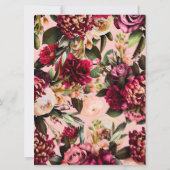 Romantisch Chrysanthemum op Ragfijn Roze Kaart (Achterkant)