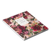 Romantisch Chrysanthemum op Ragfijn Roze Notitieblok (Schuin)