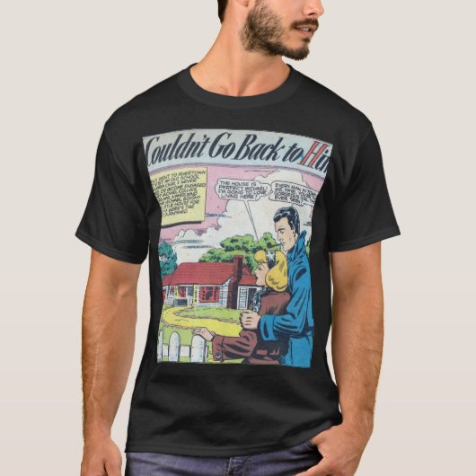 Romantisch Comic uit de jaren '50 T-shirt (Voorkant)