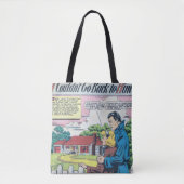 Romantisch Comic uit de jaren '50 Tote Bag (Voorkant)