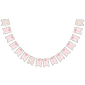 Romantisch Coquette Roos en Roze Bows Verjaardag Vlaggetjes (Alle)