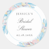 Romantisch Country Chic Botanisch Vrijgezellenfees Ronde Sticker (Voorkant)