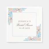 Romantisch Country Chic Botanisch Vrijgezellenfees Servet (Voorkant)