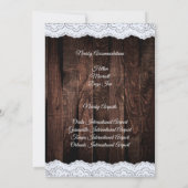 Romantisch Country Chic kant en rustiek hout Save The Date (Achterkant)