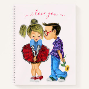 Romantisch Couple Notitieboek - Ik hou van je