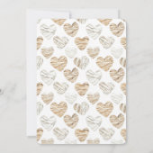 Romantisch Cream White Hearts Baby shower Kaart (Achterkant)