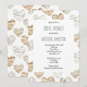 Romantisch Cream White Hearts Vrijgezellenfeest Kaart (Voorkant / Achterkant)