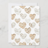 Romantisch Cream White Hearts Vrijgezellenfeest Kaart (Achterkant)