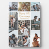 Romantisch Custom Jubileum Modern Collage Foto Fotoplaat (voorkant)